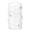 Vianočná sviečka Girlanda valec Ø7x14 cm biela Vianočná sviečka Girlanda valec Ø7x14 cm biela