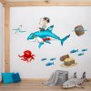 Nálepky na stenu pirát a žralok - Plotbase, s.r.o., 100x100cm Nálepky na stenu pirát a žralok - Plotbase, s.r.o., 100x100cm