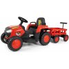 Elektrický traktor s prívesom Rolly červený Elektrický traktor s prívesom Rolly červený