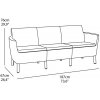KETER Salemo 3 seater Sofa grafit KETER Salemo 3 seater Sofa grafit
