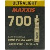 Duša Maxxis Ultralight Gal-FV 60 mm 700×33/50C 700×33/50C - Odosielame do 24 hodín Duša Maxxis Ultralight Gal-FV 60 mm 700×33/50C 700×33/50C - Odosielame do 24 hodín