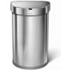 SIMPLEHUMAN ST2009 Bezdotykový odpadkový koš 45 l, půlkulatý, matná ocel