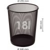 Drôtený kôš na odpadky, čierny 18 l Drôtený kôš na odpadky, čierny 18 l