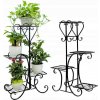 Kovový kvetináč čierny 4-poschodový 79 cm Kovový kvetináč čierny 4-poschodový 79 cm