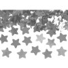 PartyDeco Vystreľovacie konfety Strieborné hviezdy 40 cm