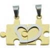 Doria Prívesky zlaté pre dvoch z ocele PUZZLE F074 Doria Prívesky zlaté pre dvoch z ocele PUZZLE F074