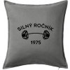 Silný ročník - Letopočet 1975 - Vankúš 50x50 - 50x50 - Iba poťah ( Tmavosivý melír ) Silný ročník - Letopočet 1975 - Vankúš 50x50 - 50x50 - Iba poťah ( Tmavosivý melír )