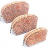 Sada 3 kusov korkových kozmetických taštičiek - Kvety Sada 3 kusov korkových kozmetických taštičiek - Kvety