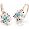 Cutie Jewellery Detské náušnice z ružového zlata C2210-10-X-4 svetlo zelená Cutie Jewellery Detské náušnice z ružového zlata C2210-10-X-4 svetlo zelená