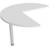 Doplnkový stôl Flex, ľavý, 100,0x75,5x(60x60) cm, biela/kov Doplnkový stôl Flex, ľavý, 100,0x75,5x(60x60) cm, biela/kov