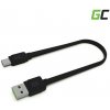 Green Cell KABGC03 GCmatte USB-C plochý rýchlonabíjací USB kábel 25 cm Green Cell KABGC03 GCmatte USB-C plochý rýchlonabíjací USB kábel 25 cm