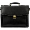 Gregorio LG11 pánska kožená aktovka Čierna