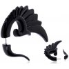 Šperky eshop - Akrylový fake expander do ucha - lesklé čierne krídlo W05.04 Šperky eshop - Akrylový fake expander do ucha - lesklé čierne krídlo W05.04