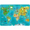 Podložka na stôl laminovaná mapa sveta zvieratá Podložka na stôl laminovaná mapa sveta zvieratá