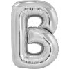 Amscan Fóliový balónik písmeno B 86 cm strieborný Amscan Fóliový balónik písmeno B 86 cm strieborný