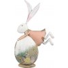 Clayre & Eef Kovová dekoratívna socha králik na vajíčku - 35*11*56 cm - Clayre & Eef Clayre & Eef Kovová dekoratívna socha králik na vajíčku - 35*11*56 cm - Clayre & Eef
