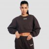 GymBeam Cropped Aura Tee Brown