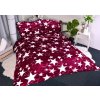 Posteľná bielizeň Aaryans mikroplyš Star bordová 140x200/70x90cm Posteľná bielizeň Aaryans mikroplyš Star bordová 140x200/70x90cm