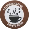 Ceduľa Delicious Coffee Always Fresh 30x30 cm Plechová tabuľa Ceduľa Delicious Coffee Always Fresh 30x30 cm Plechová tabuľa