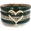 Amparo Miranda® Náramok Trendy Heart, Farba zelený Amparo Miranda® Náramok Trendy Heart, Farba zelený