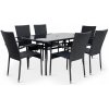 Súprava záhradného nábytku kovová Texim čierna 7 dielna Súprava záhradného nábytku kovová Texim čierna 7 dielna