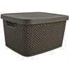 TREND Košík plastový s vrchnákom Ratan 7 l 22,4x27,7x15,1 cm