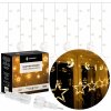 SPRINGOS LED svetelný záves Nočná obloha 2x0,9m 138LED 8 funkcií IP44 teplá biela
