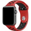 eses Silikónový remienok pre Apple Watch - Červeno čierny, S, M, L - 42mm, 44mm, 45mm, 49mm eses Silikónový remienok pre Apple Watch - Červeno čierny, S, M, L - 42mm, 44mm, 45mm, 49mm