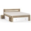 DRE Posteľ REA Larisa 160x200cm s nočnými stolíkmi - dub canyon DRE Posteľ REA Larisa 160x200cm s nočnými stolíkmi - dub canyon