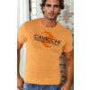 Pánske tričká CAVICCHI CC219 08112 luxusné oranžové pánske tričká Roberto Martinelli Veľkosť: S Pánske tričká CAVICCHI CC219 08112 luxusné oranžové pánske tričká Roberto Martinelli Veľkosť: S