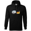 Slimačí obytňák - Mikina pánska Cape s kapucňou - 4XL ( Čierna ) Slimačí obytňák - Mikina pánska Cape s kapucňou - 4XL ( Čierna )