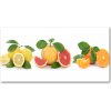 Foto obraz sklo tvrzené citrusové ovocie 100x50 cm Foto obraz sklo tvrzené citrusové ovocie 100x50 cm