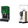 Gaggia Classic E24 BC, green + Eureka Mignon Specialita, WD white, walnut Gaggia Classic E24 BC, green + Eureka Mignon Specialita, WD white, walnut