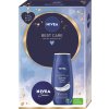 Nivea Best Care Creme Care ošetrujúci sprchový gél 250 ml + krém na základnú starostlivosť 75 ml, kozmetická sada pre ženy