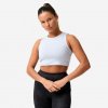 DOMYOS Dámsky fitness crop top svetlomodrý XL DOMYOS Dámsky fitness crop top svetlomodrý XL