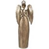 Clayre & Eef Zlatá antik kovová veľká dekorácia anjel so srdcom Christmas Angel - 52*22*144 cm - Clayre & Eef Clayre & Eef Zlatá antik kovová veľká dekorácia anjel so srdcom Christmas Angel - 52*22*144 cm - Clayre & Eef