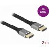 Delock Ultra vysokorychlostní HDMI kabel, 48 Gbps, 8K 60 Hz, šedá 2 m certifikovaný Delock Ultra vysokorychlostní HDMI kabel, 48 Gbps, 8K 60 Hz, šedá 2 m certifikovaný