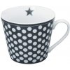 Krasilnikoff Porcelánový hrnček Dark grey dots 350 ml Krasilnikoff Porcelánový hrnček Dark grey dots 350 ml