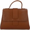 Dámska kožená kabelka svetlohnedá - ItalY Lauren Kroko hnedá Dámska kožená kabelka svetlohnedá - ItalY Lauren Kroko hnedá