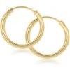 Dámske náušnice krúžky zo žltého zlata H22 ž - 17,00mm Dámske náušnice krúžky zo žltého zlata H22 ž - 17,00mm