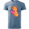 Zamilovaná kapybara - Klasické pánske tričko vyššej gramáže - 2XL ( Denim ) Zamilovaná kapybara - Klasické pánske tričko vyššej gramáže - 2XL ( Denim )