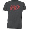 Slayer tričko Distressed Logo šedá