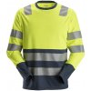 Snickers Workwear reflexné tričko s dlhým rukávom AllroundWork tr. 2 žltomodrá XXL
