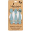 PETITE&MARS Set 3 ks silikónových tréningových lyžičiek Take&Match Frosted Sky 6m+ PETITE&MARS Set 3 ks silikónových tréningových lyžičiek Take&Match Frosted Sky 6m+