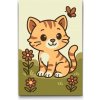 Vymalujsisam.sk Maľovanie podľa čísiel Mačička na lúke 20 x 30 cm Bez rámu iba zrolované plátno