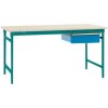 Manuflex BB5257.5021 Kompletný príručný stolík BASIS stacionárny s plastovou doskou + samostatná zásuvka, š xhxv: 1500 x 800 x 780 mm vodná modrá; BB5257.5021 Manuflex BB5257.5021 Kompletný príručný stolík BASIS stacionárny s plastovou doskou + samostatná zásuvka, š xhxv: 1500 x 800 x 780 mm vodná modrá; BB5257.5021