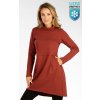 Litex dámske mikinové šaty 7F126 hnedočervená