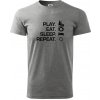 Play Eat Sleep Repeat hokej - Klasické pánske tričko vyššej gramáže - L ( Tmavosivý melír ) Play Eat Sleep Repeat hokej - Klasické pánske tričko vyššej gramáže - L ( Tmavosivý melír )