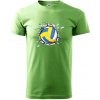 Volejbal lopta v triku - Klasické pánske tričko vyššej gramáže - XS ( Trávová zelená ) Volejbal lopta v triku - Klasické pánske tričko vyššej gramáže - XS ( Trávová zelená )