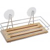 MSV polička s přísavkami JOY, do koupelny, chromovaný plast, bambus (140611) MSV polička s přísavkami JOY, do koupelny, chromovaný plast, bambus (140611)
